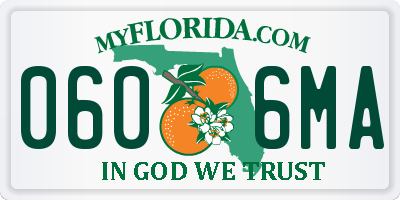 FL license plate 0606MA