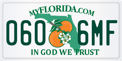 FL license plate 0606MF