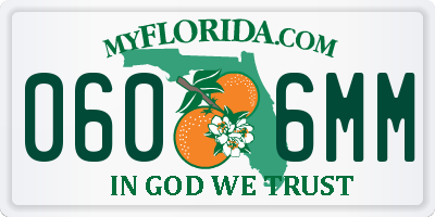 FL license plate 0606MM
