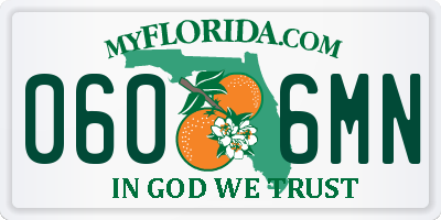 FL license plate 0606MN