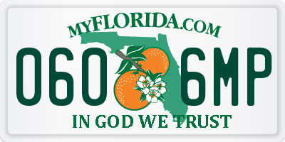 FL license plate 0606MP