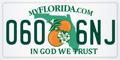 FL license plate 0606NJ