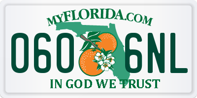 FL license plate 0606NL