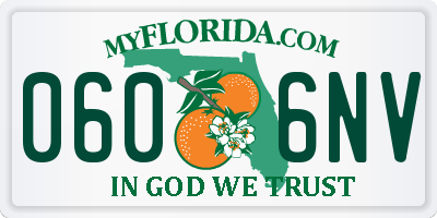 FL license plate 0606NV