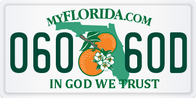 FL license plate 0606OD