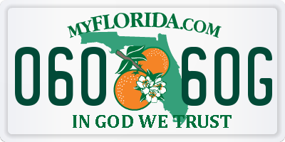 FL license plate 0606OG