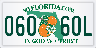 FL license plate 0606OL