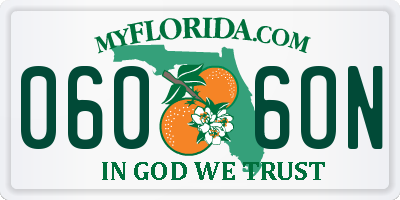 FL license plate 0606ON