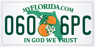 FL license plate 0606PC
