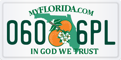 FL license plate 0606PL