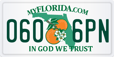 FL license plate 0606PN
