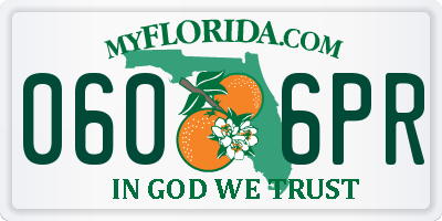 FL license plate 0606PR