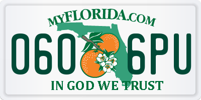FL license plate 0606PU