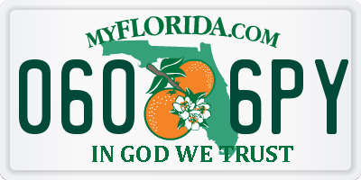 FL license plate 0606PY