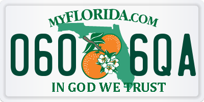 FL license plate 0606QA