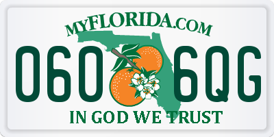 FL license plate 0606QG