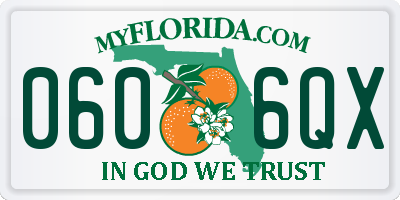 FL license plate 0606QX