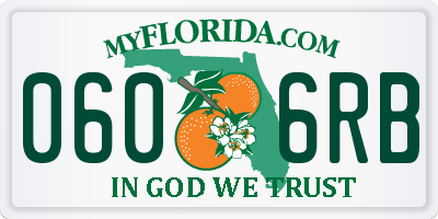 FL license plate 0606RB