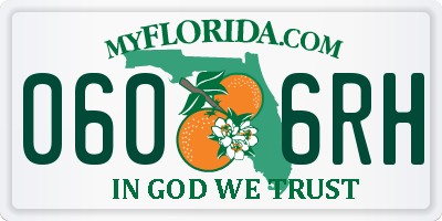 FL license plate 0606RH