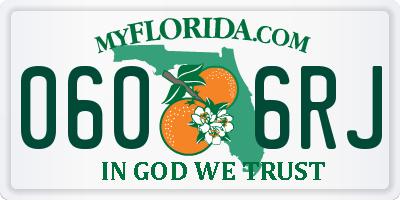 FL license plate 0606RJ