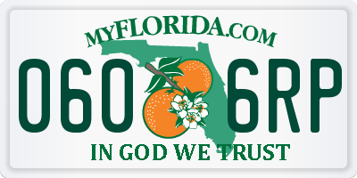 FL license plate 0606RP