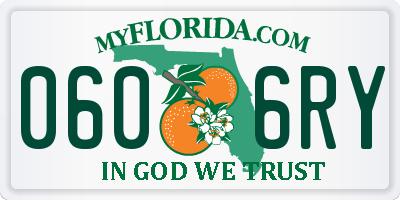 FL license plate 0606RY