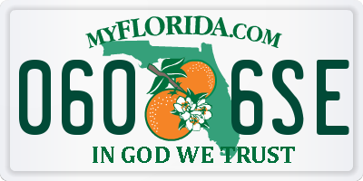 FL license plate 0606SE