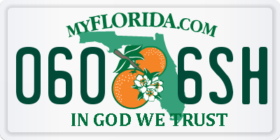 FL license plate 0606SH
