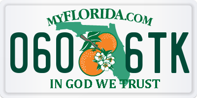 FL license plate 0606TK