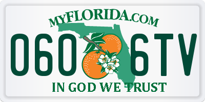 FL license plate 0606TV