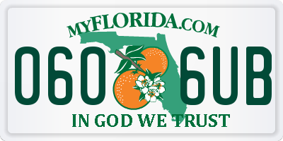 FL license plate 0606UB