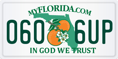 FL license plate 0606UP