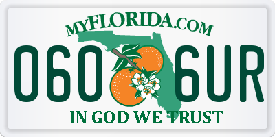 FL license plate 0606UR