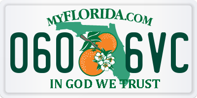 FL license plate 0606VC
