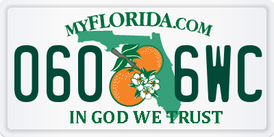 FL license plate 0606WC