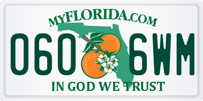 FL license plate 0606WM