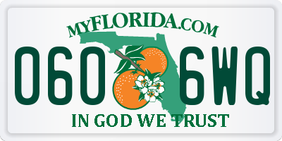 FL license plate 0606WQ