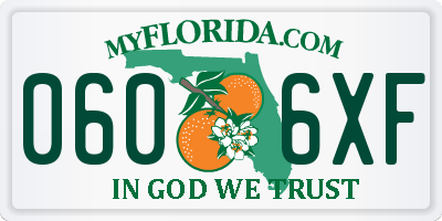 FL license plate 0606XF
