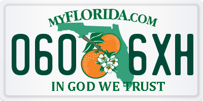 FL license plate 0606XH