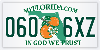 FL license plate 0606XZ