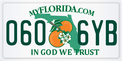 FL license plate 0606YB