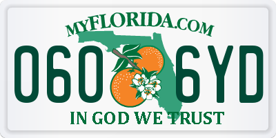 FL license plate 0606YD