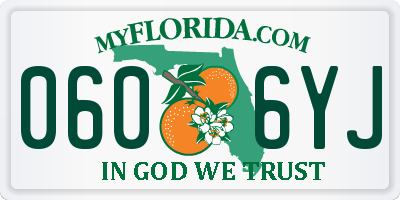 FL license plate 0606YJ