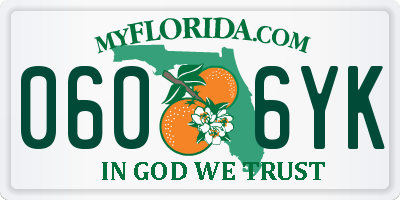 FL license plate 0606YK