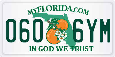 FL license plate 0606YM