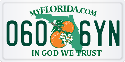 FL license plate 0606YN