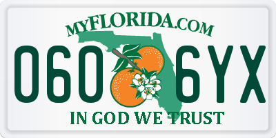 FL license plate 0606YX