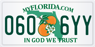 FL license plate 0606YY