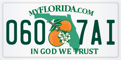 FL license plate 0607AI