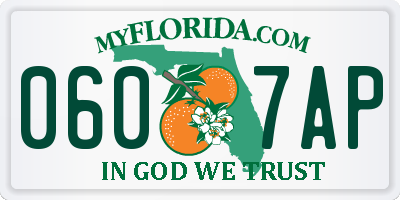 FL license plate 0607AP